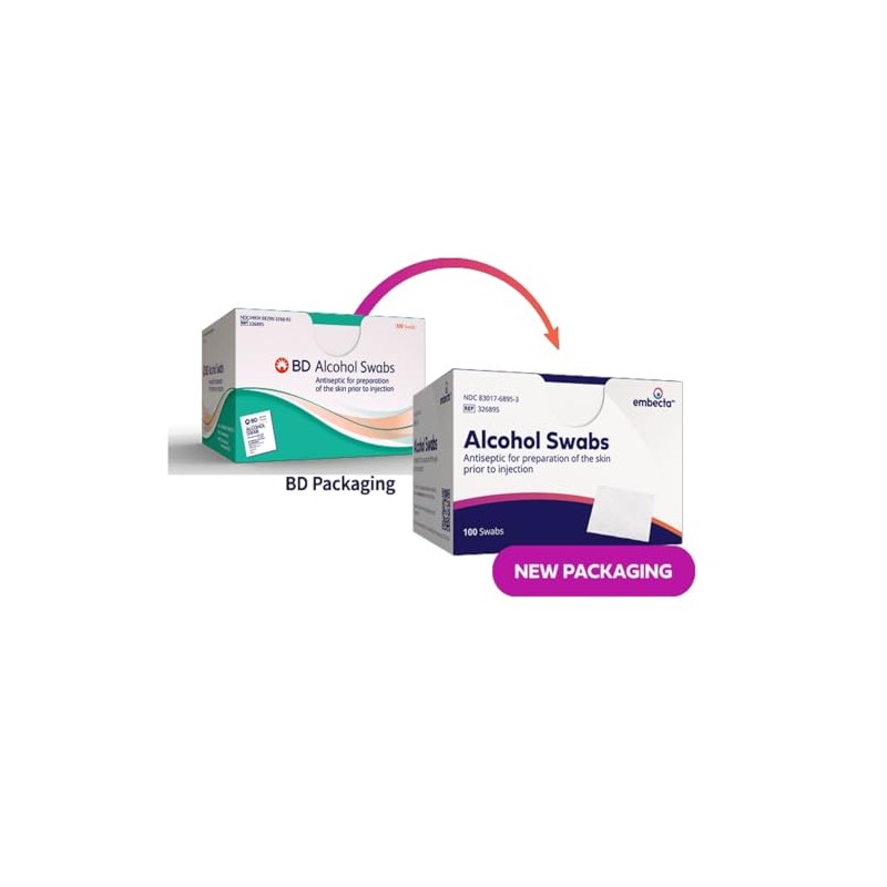 BD Alcohol Swabs 100 Each (Pack of 4)