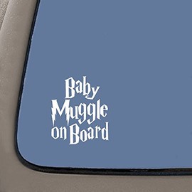 NI660 Baby Muggle On Board Decal | 5.5-Inches Wide | Premium Quality White Vinyl Decal