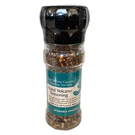 Salty Wahine Gourmet Hawaiian Sea Salts (Island Volcano, Reusable Grinder)