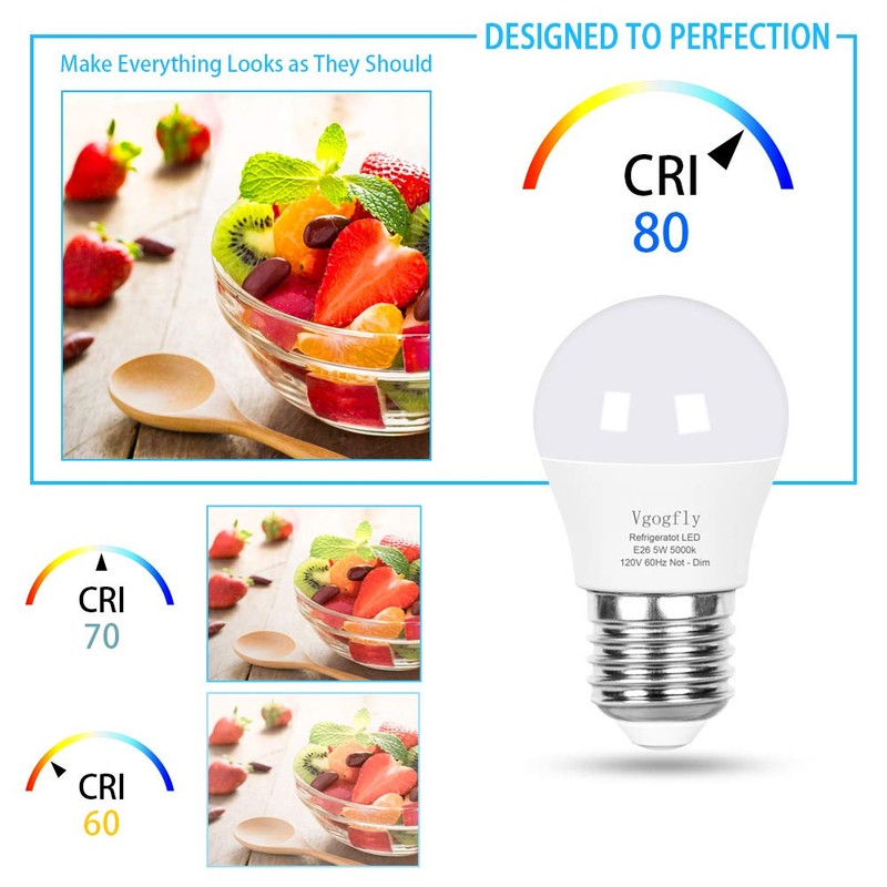 Vgogfly LED Bulb 5W 40 Watt Equivalent Light Bulbs Night