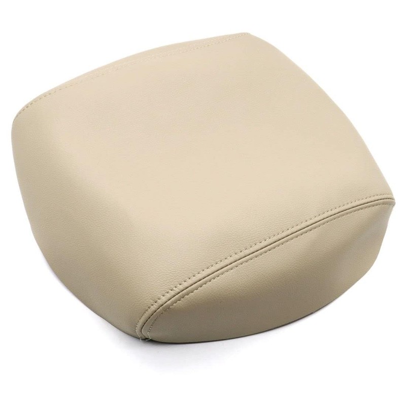 GXARTS Leather Center Console Lid Armrest Cover Beige Tan Compatible