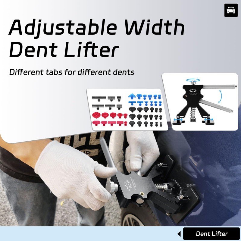 DentWiz Car Dent Repair Kit - Slide Hammer, Glue Gun