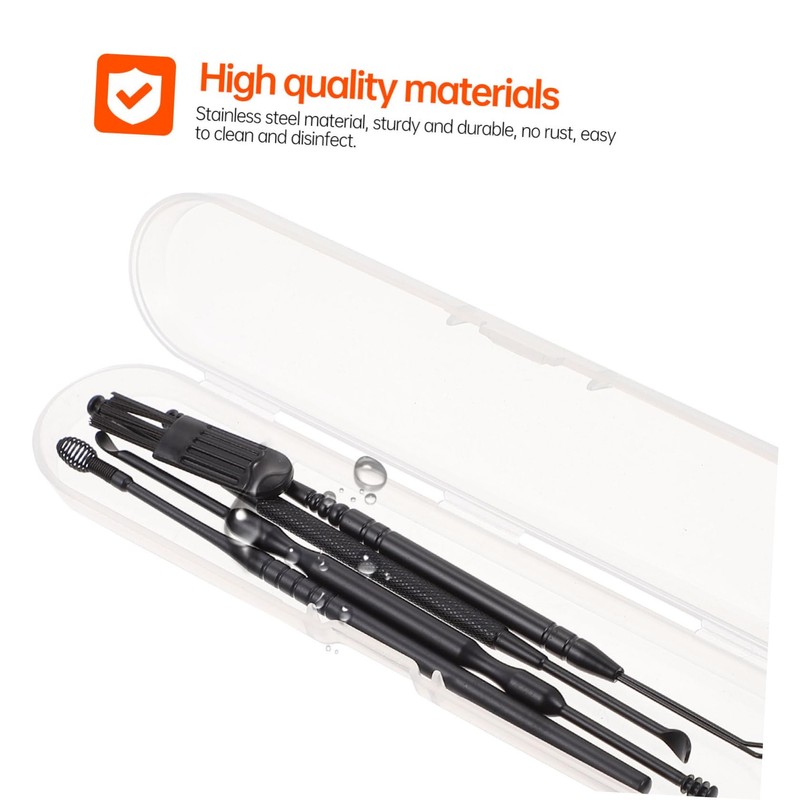KOMBIUDA Ear Cleaning Kit Double-Head Ear Wax Tool Scrubbing Brush