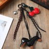 Giantree Leather Dachshund Keychain Kit, Cute Weiner Dog Heart Cherry