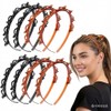 8 PCS Headband with Clips for Women, Twisty Bangs Headband,
