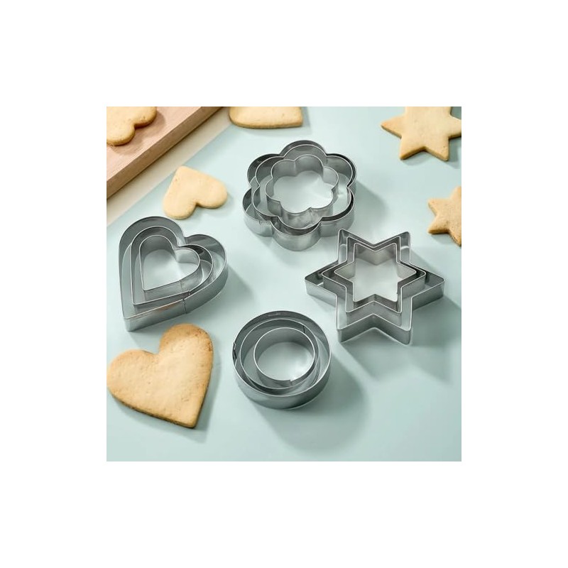 GOOD STUFF Set of 3 Steel Heart Shaped Cookie Cutters