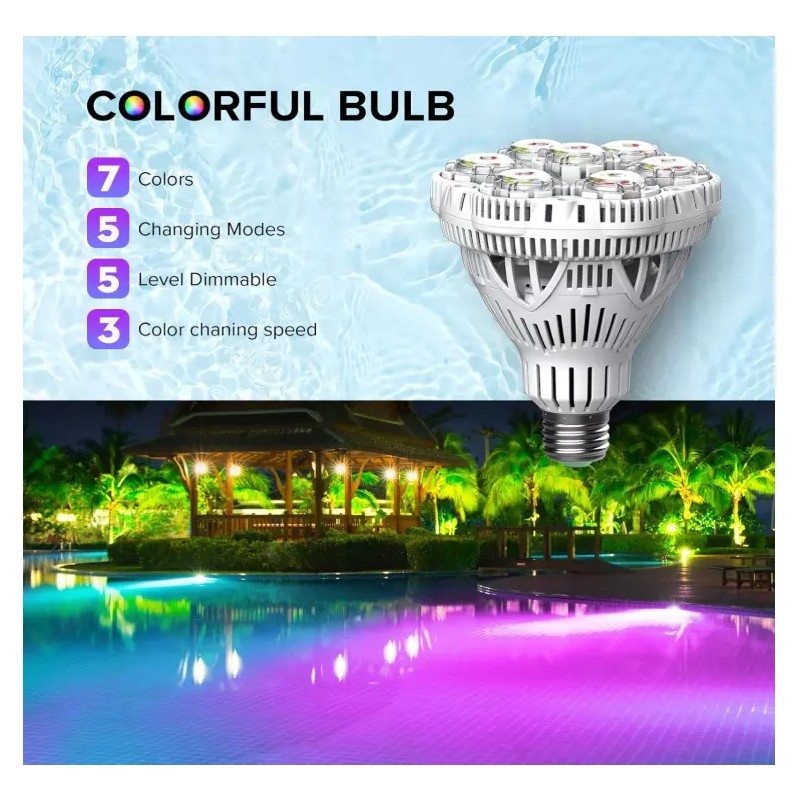 SANSI LED Pool Light Bulb for Inground Swimming Pool 30W