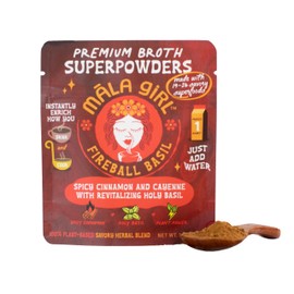 Māla Girl Ramen Broth and Seasoning Superpowder, with Ginger, Cinnamon, Holy Basil and Cayenne to Promote Overall Immunity and Gut Health, Vegan, Gluten and Dairy Free