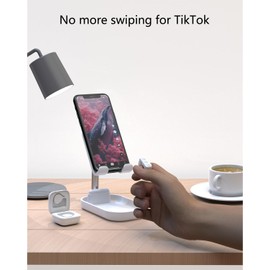 ZTYTO ZTYTO Tiktok Scrolling Ring for iPhone/Android,Bluetooth Page Turner for Kindle App,Remote Control for Camera/Video Recording/Music Player (White)