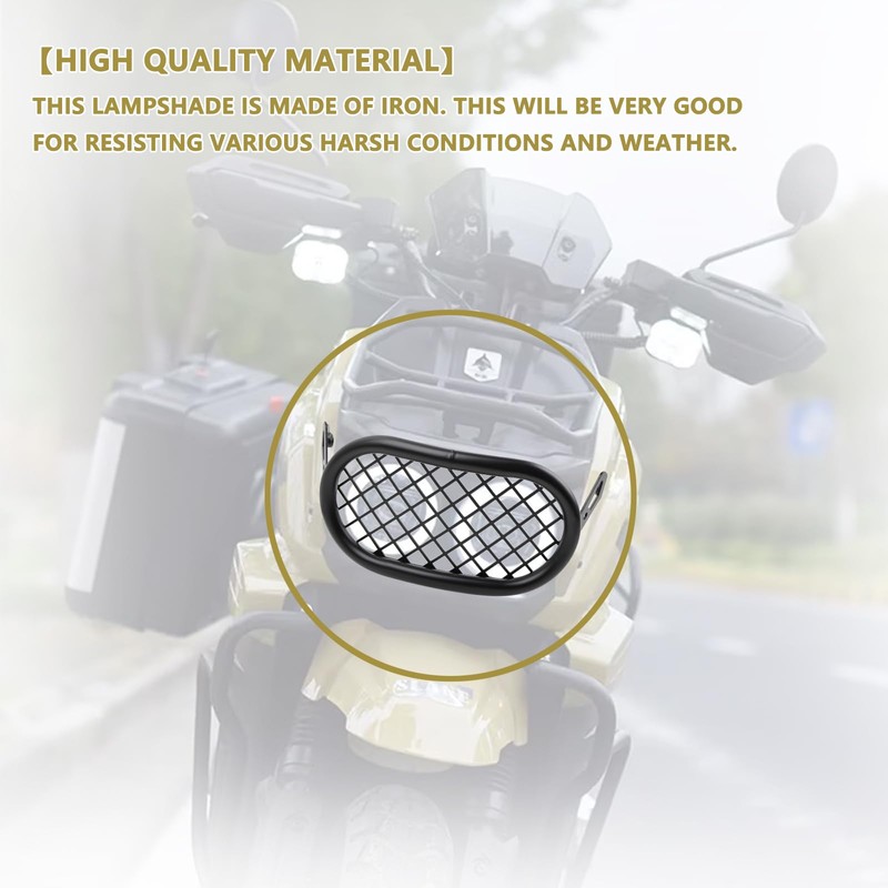 Minho Motorcycel Front Headlight Guard with Mesh Cover in Heavy