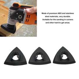 3 Piece Oscillating Triangle Sanding Pad, Multi-Tool Delta Sanding Pad Oscillating Multitool Sanding Pad Quick Release Set