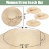 Casuallined 5 Pcs Women Straw Beach Hat Set with Straw