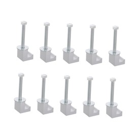 Zerodeko 10pcs Aluminum Clamps for Truck Toolbox Mounting Silver Tie Downs for Pickup Trucks Durable Construction Modern Aesthetic Design for Tool Storage and Replacement Parts