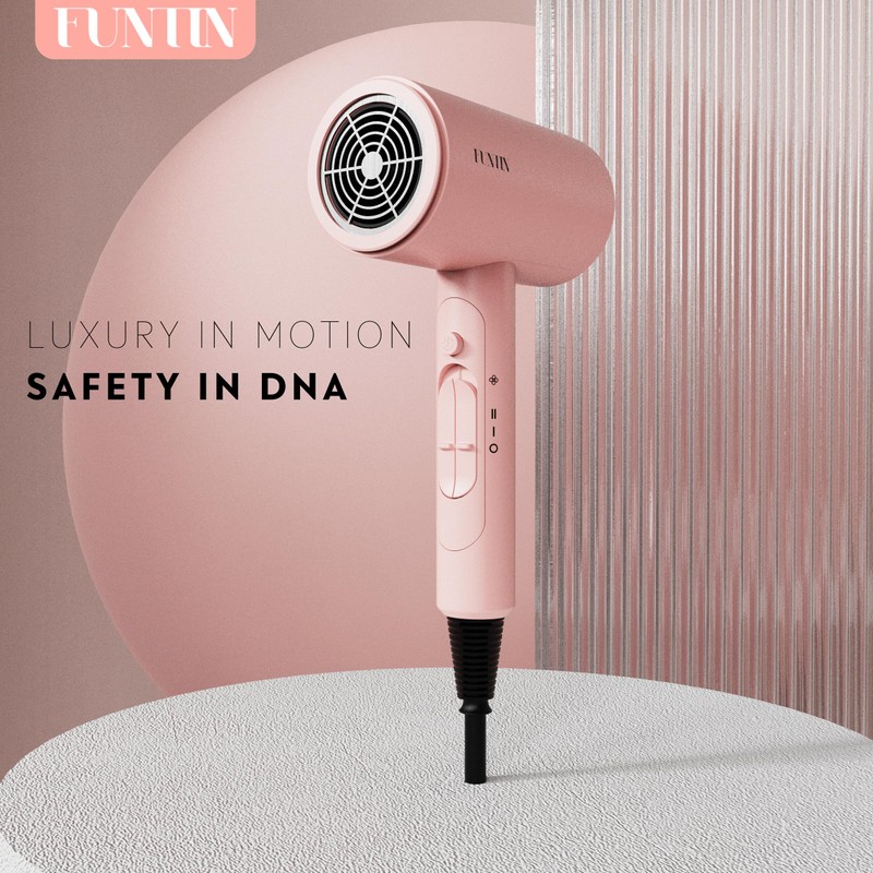Funtin Hair Dryer Blow Dryer with Diffuser Brush Comb 1800W