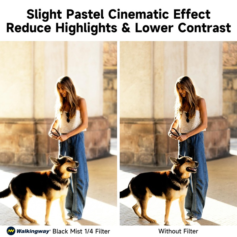 Walking Way 43MM Black Diffusion Filter 1/4 Pro Mist Filter