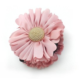 Flower Fabrics Hair Claw Clip (D05) (Light Pink) (D05)