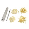 Copper Rivets Burrs Kit Copper Rivets with Setters Rust Proof
