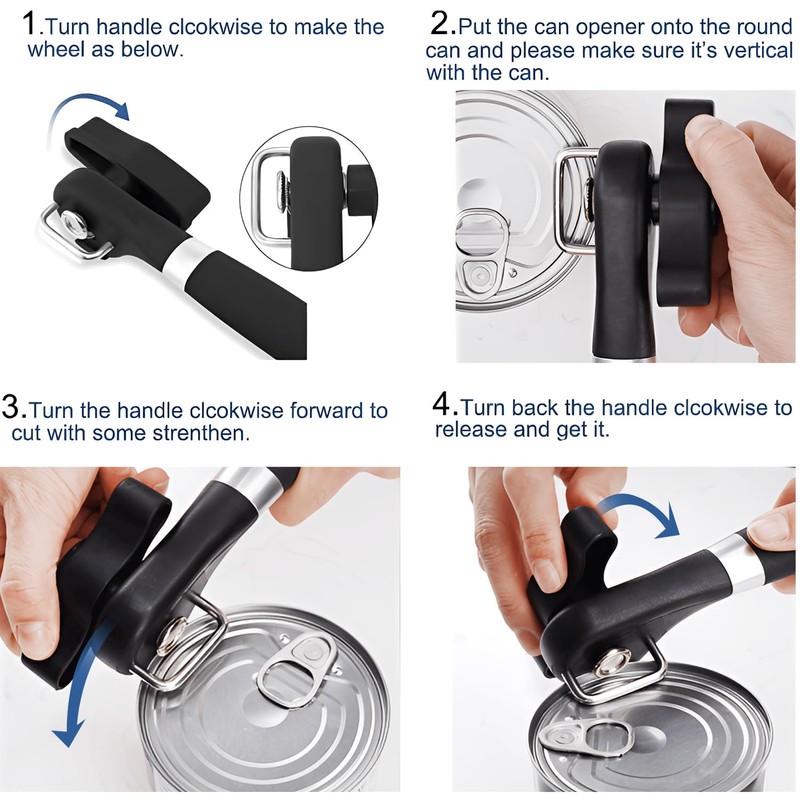 AGIgear Commercial Can Opener,Manual Kitchen Stainless Steel Heavy Duty Can