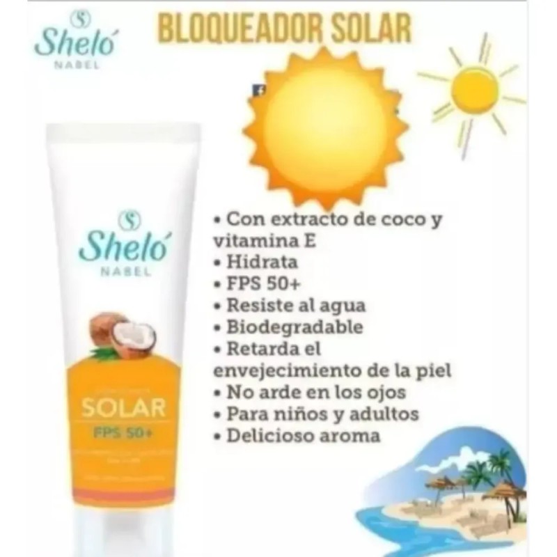 Bloqueador Solar Fps 50+ Con Extracto De Coco Y Vitamina