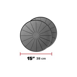 WeatherTech 15" Plant Mats/Coasters - for Floor Protection from Planter Spills, leaks and Soil (8A15CST2PKBK)- Black (2-Pack)