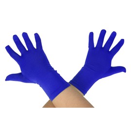 Gaoin - Guantes elásticos unisex cortos de elastano de 9.5 pulgadas, Azul, Talla única