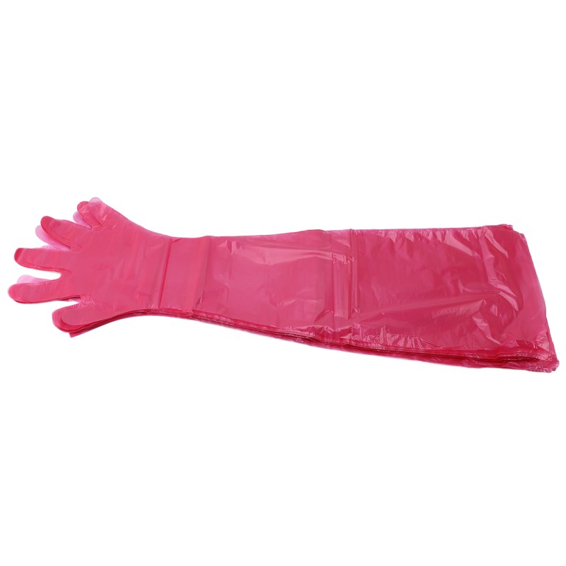 100Pcs Long Arm Disposable Plastic Gloves Safe Reliable Multipurpose Veterinary