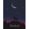 Buck Under Crescent Moon Notebook