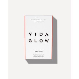 Vida Glow  Bolsas de colágeno marino hidrolizado natural  Promueve la piel brillante  suaviza líneas finas (melocotón, 30 bolsas)                     
