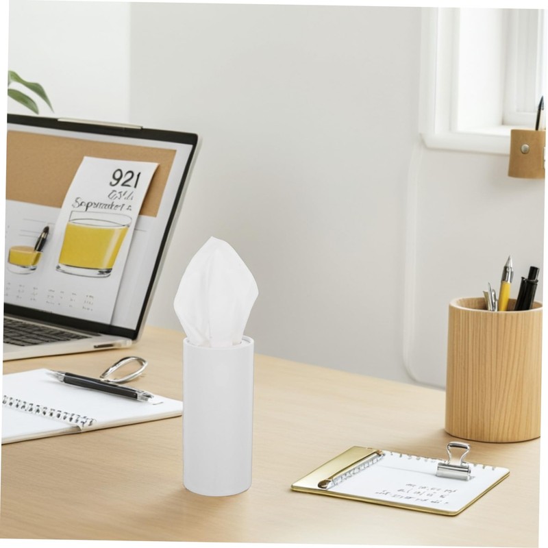 Mikinona 4Pcs Refillable Car Tissue Holder Soft Skin Friendly Cylinder