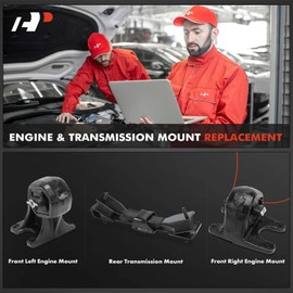 A-Premium 3PCS Engine Motor Mount and Transmission Mount Set Compatible with Ram 2500 3500 2011-2015 & Dodge Ram 2500 2010, 5.7L, Automatic & Manual Transmission, 4WD Only