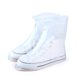 EsuonHappiness Shoe Cover, Rain Cover, Waterproof, For Women, Men's, Overshoes, Festivals, Events, Compact, Rainy Season Protection, Mud Flap, Portable, Shoe Cover, white