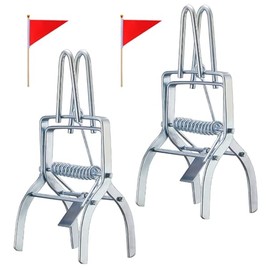 JUSTMYSPORT 2 Pack Mole Traps Steel Gopher for Lawn Outdoor Yard Kitchen Home Office House Farm use 2 Pieces