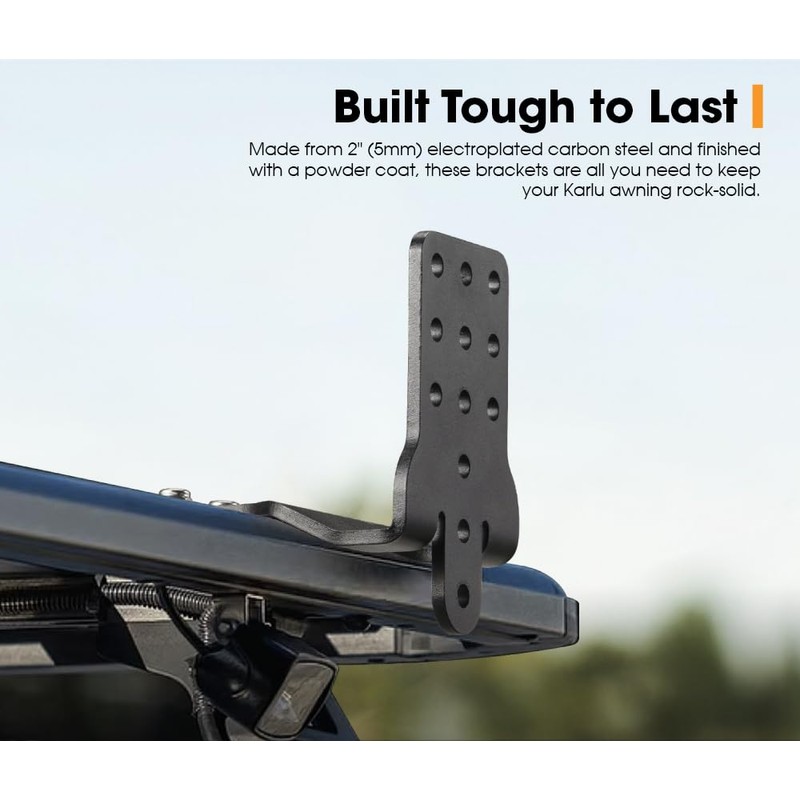 SanHima Pair Awning Mounting Brackets - Extended L-Brackets for Roof