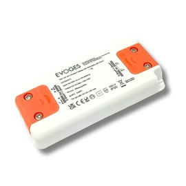 Evoges Slim Series 12V DC Constant Voltage LED Driver Non Dimmable (15, Watts)