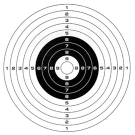 100 Sheet 12 x 12 Inch Shooting Paper Target 250g Copper-Print Paper Shooting & Crossbow Targets (10 Rings)
