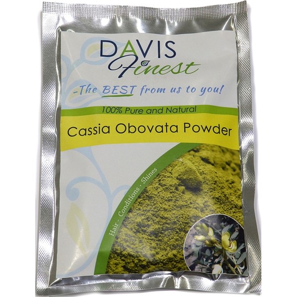 Davis Finest Cassia Obovata Powder - Natural Strengthening Thickening Volumizing Shine Conditioner – Cassia/Neutral Henna Blonde Color Hair Dye Enhancer 100g