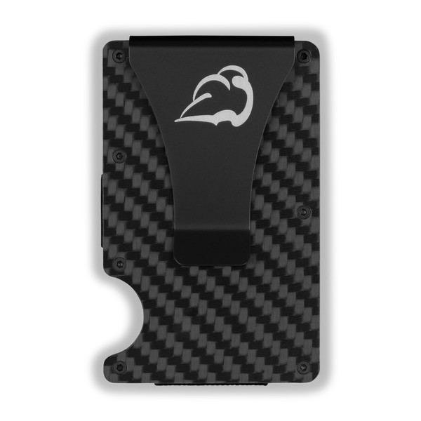 Minimalist Wallet for men- RFID blocking Carbon Fiber money clip
