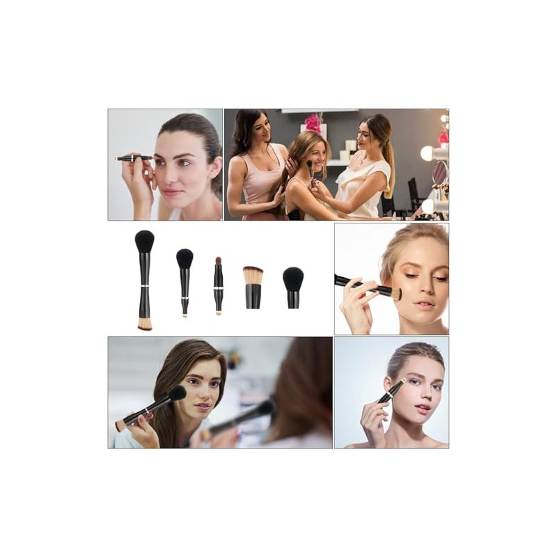Cepillo De Maquillaje De Doble Cara 4 En 1 Cepillo