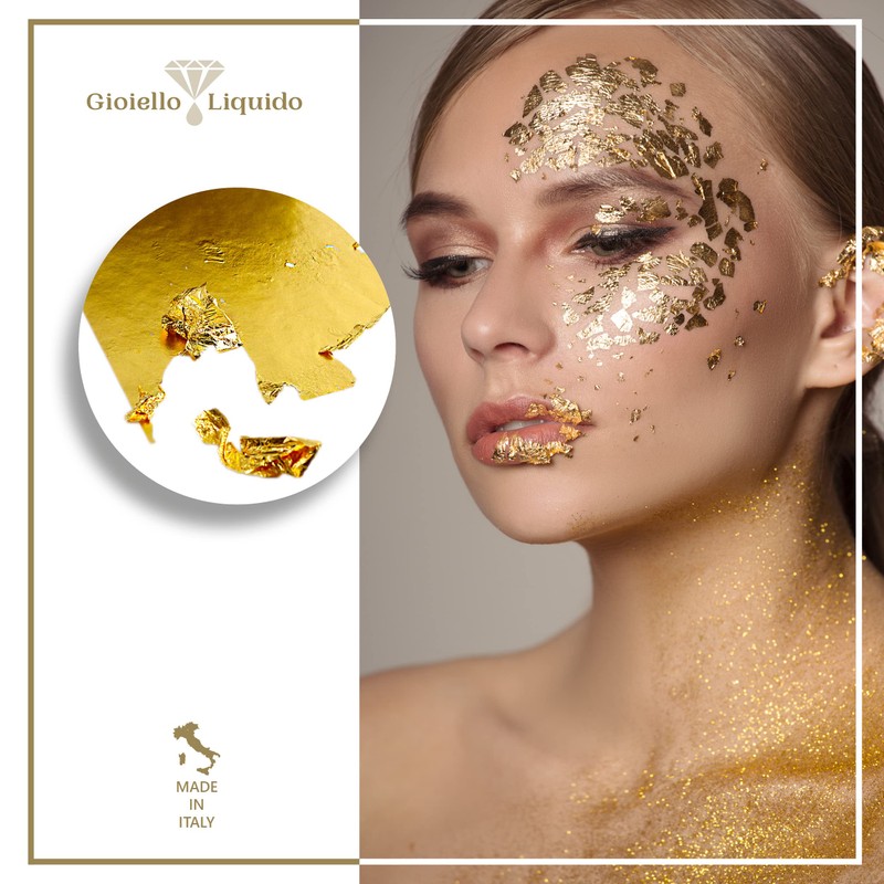Certified Pure Gold Instant Lifting Effect Face 24K Gold Leaf