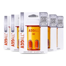 Addall Suplemento de liberación rápida (paquete de 5) Sustituto eficaz para el cerebro, pastillas nootrópicas y energéticas  Sin bajones  Fórmula con 