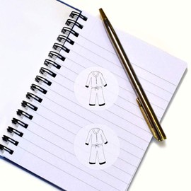 24 x 40mm Round 'Pyjamas' Stickers (SK00015644)