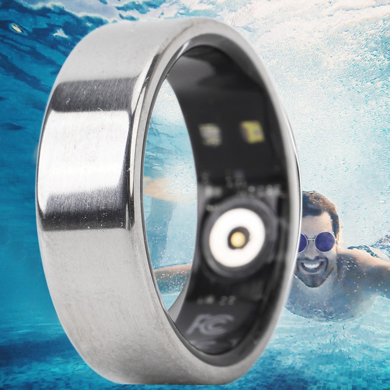 Smart Health Ring Sleep Temperature Steps Monitoring 18mah Lightweight Fitness