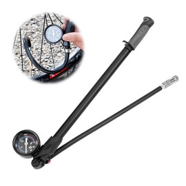 High Pressure Damper Pump with Pressure Gauge (Max 300 PSI), Mini Bicycle Pump 2 in 1 Bicycle Fork Pump Bicycle Tyre Pump, Portable Bicycle Damper Pump, Mini Pump for MTB, Road Bike Fork, Rear