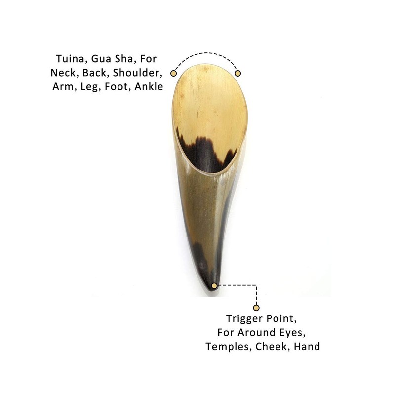 Jovivi Gua Sha Scraping Massage Tool,100% Hand Made Buffalo Horn