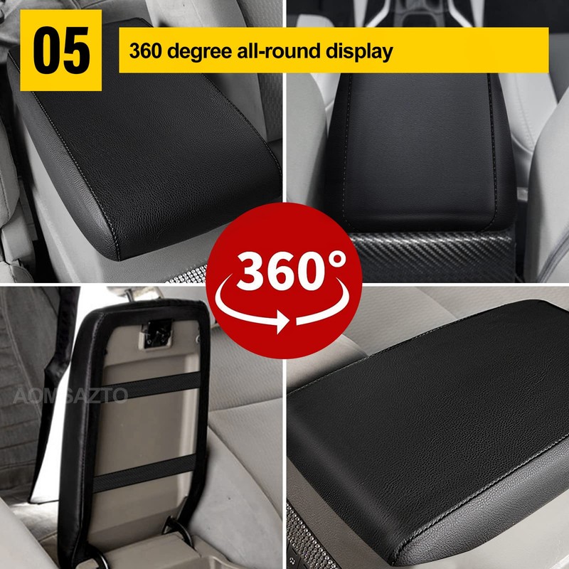 AOMSAZTO Black Center Console Armrest Cover for Honda Accord Crosstour