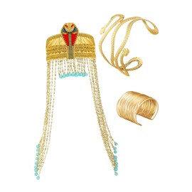 kowaku Women's Egyptian Headpiece Egyptian Costume Accessories Set for Cosplay Wedding