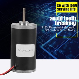 31ZY Permanent Magnetic Motor, 6 V / 12 V / 24 V DC Motor, 3500-8000 RPM Permanent Magnet Equal Current Motor, Electric Brushed Motor CW/CCW (12 V 8000 RPM)