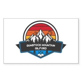 CafePress Gunstock Mountain Resort Gilford New Hampshire Sticker Rectangle Bumper Sticker Car Decal
