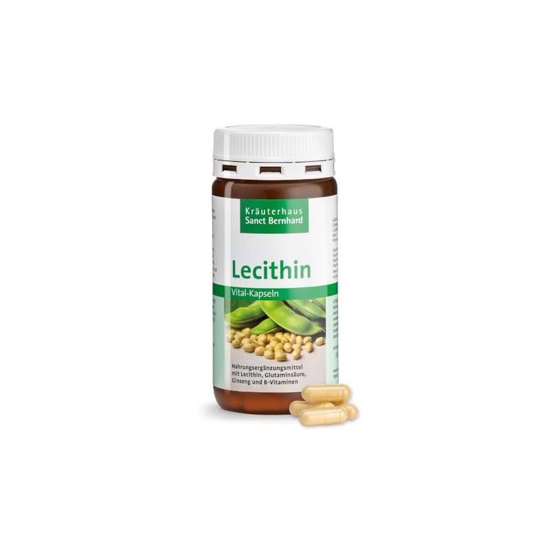 Sanct Bernhard Lecithin Vital Capsules with Soy Lecitin, Vitamin B,