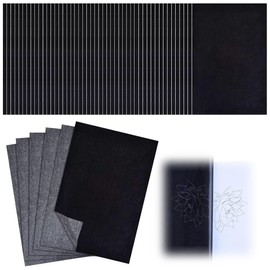 NHQZ 100 Sheets Transfer Paper, Tracing Paper, Blue Paper for Writing, Graphite Paper, A4, Tracing Paper, for Paper, Wood, Canvas, Ceramic, 21 x 29.7 cm (Black)